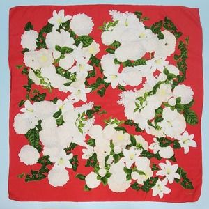 Vintage Y2k Silk Chanel Floral Scarf